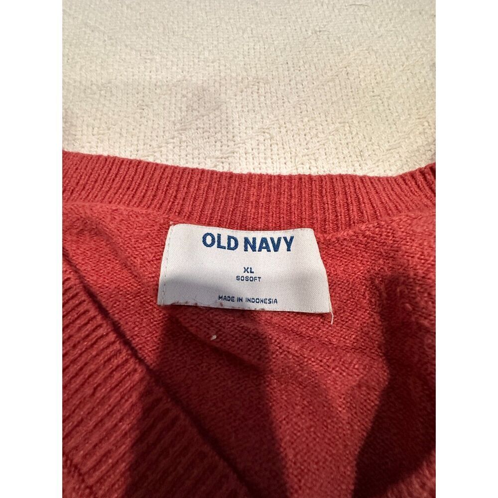 Old Navy Sosoft V-Neck Sweater Rust Pink Size XL - Picture 5 of 6